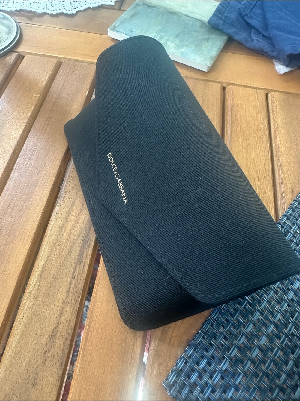 Dolce & Gabbana Black Fabric Eyewear Case